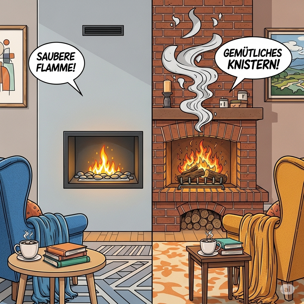 Kaminfeuer: Die Wärme eines echten Feuers – Bioethanol oder Holz? Ein Vergleich für Ihr Zuhause