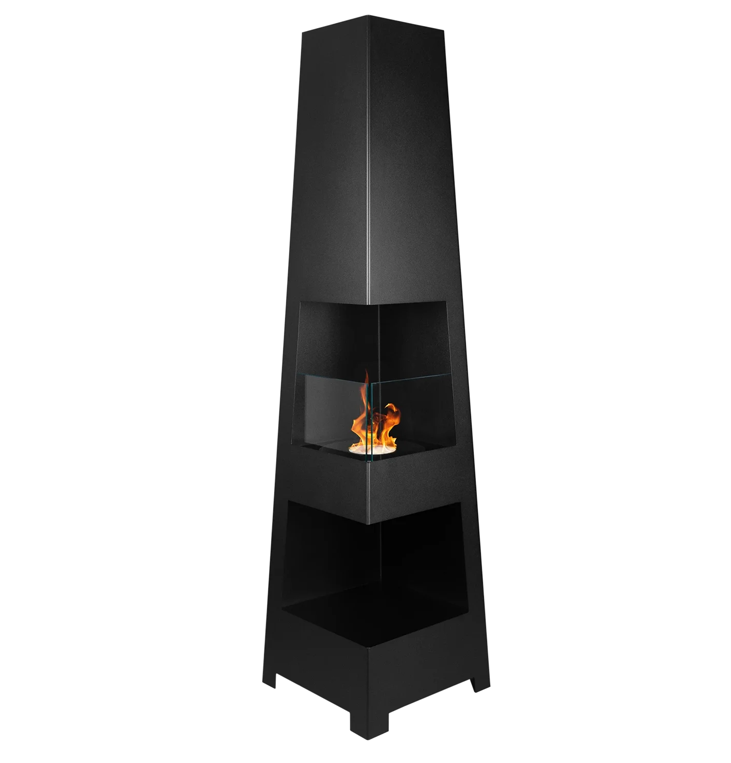 Modern Moderner Raumteiler mit zweiseitigem Kamin