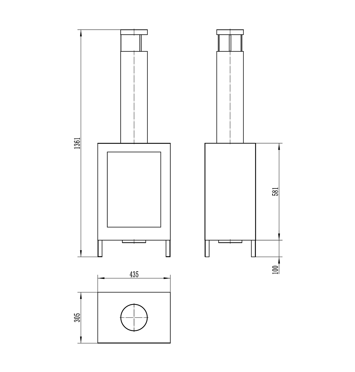 Standkamin Classic – Bioethanol Kamin in klassischer Optik