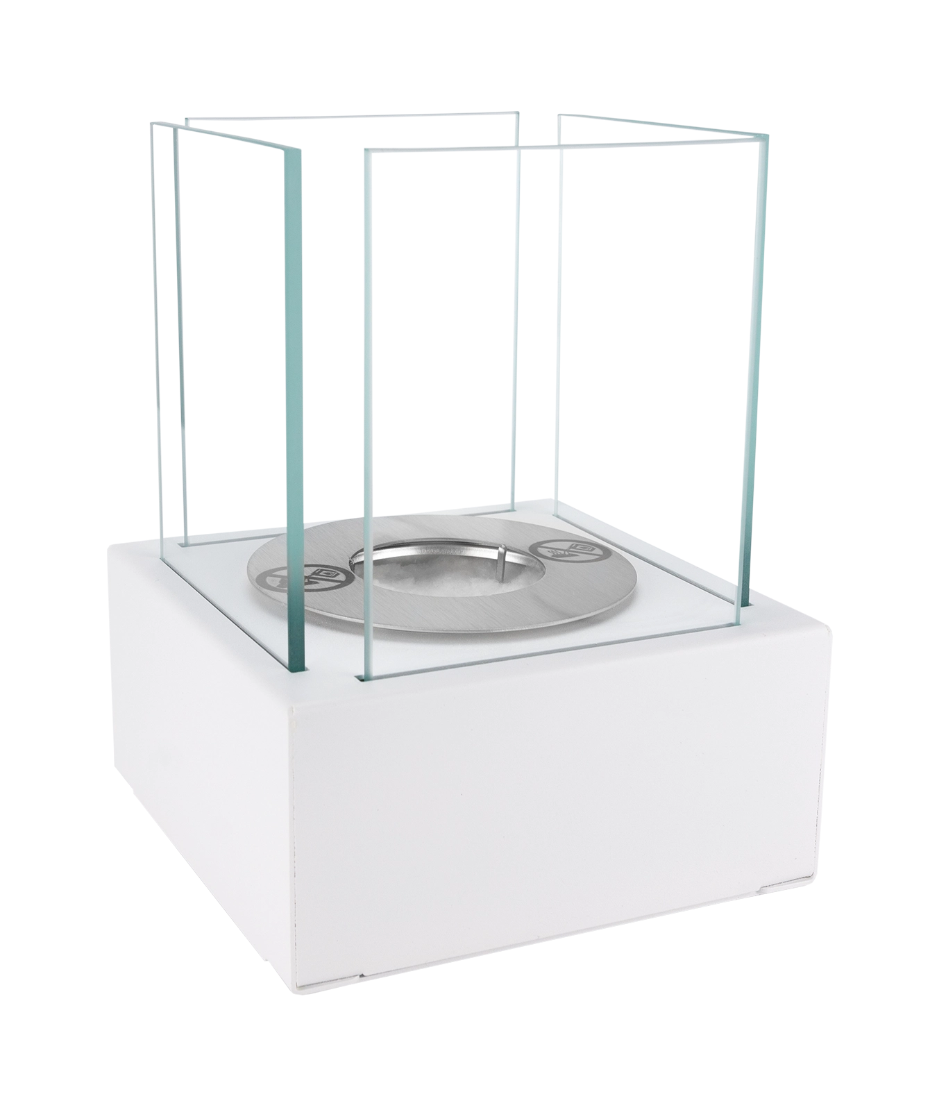 Luma130 Design Tischkamin in Weiß