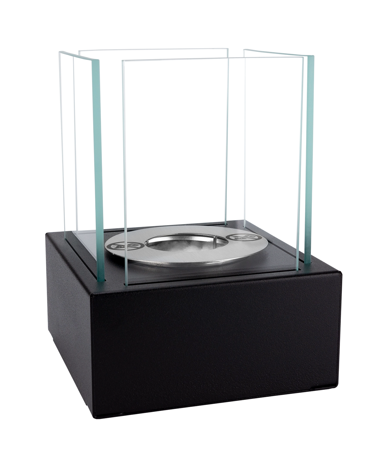 Luma130 Design Tischkamin in Schwarz
