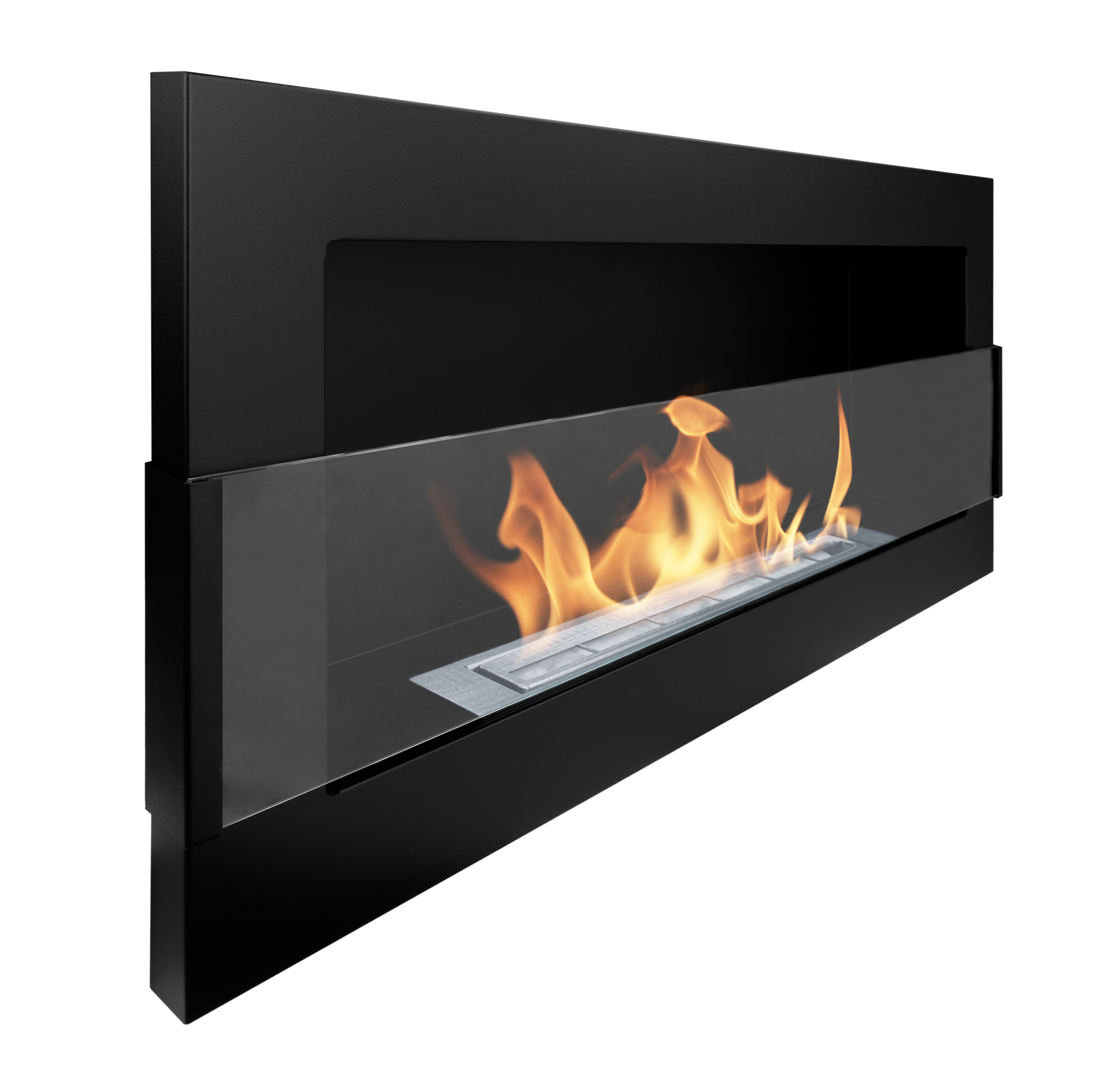 Elegant Wandkamin 900x400 in schwarz