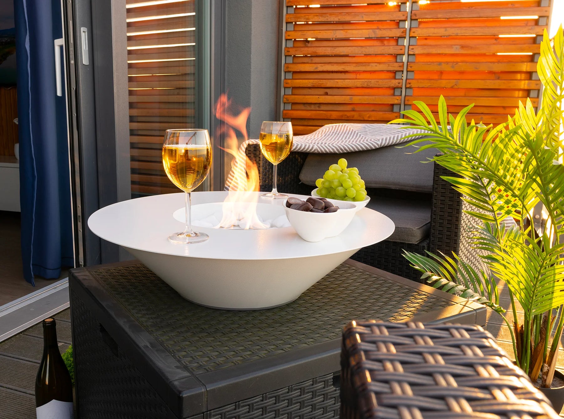 Feuerschale Sun – Bioethanol Feuerschale Ø 60 cm für den Garten mit echter Flamme im passenden Ambiente