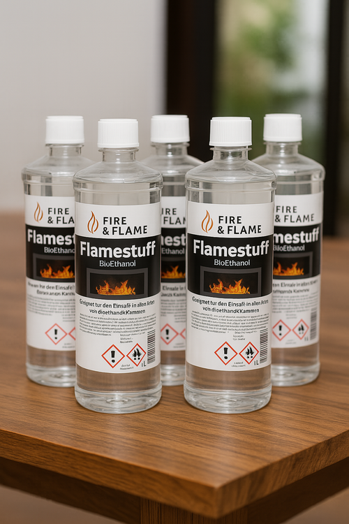 Flamestuff 12x1L | Hochreines Bioethanol (96,6%) für Kamine