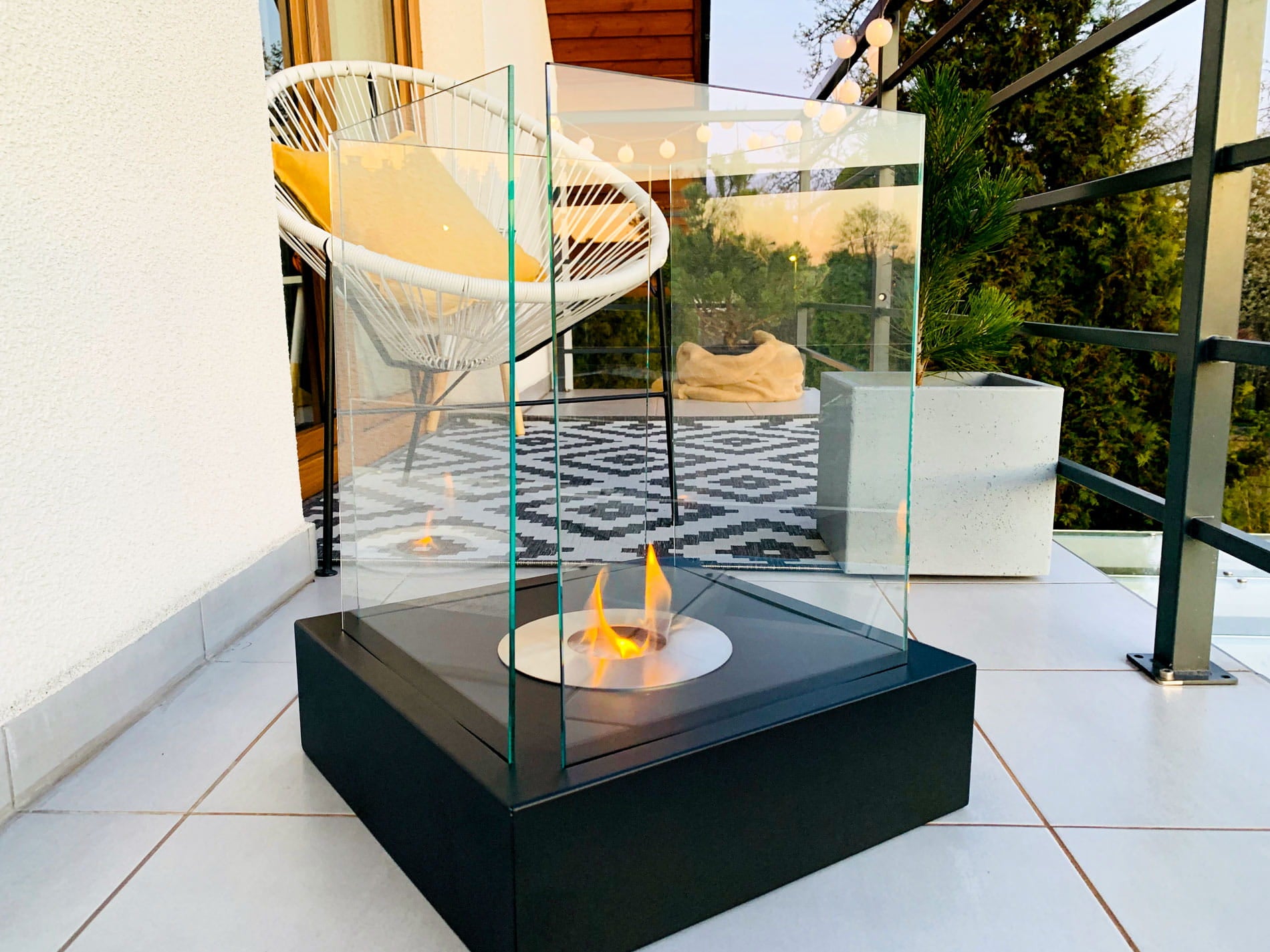 one.Luma400 Design Feuerstelle in Schwarz