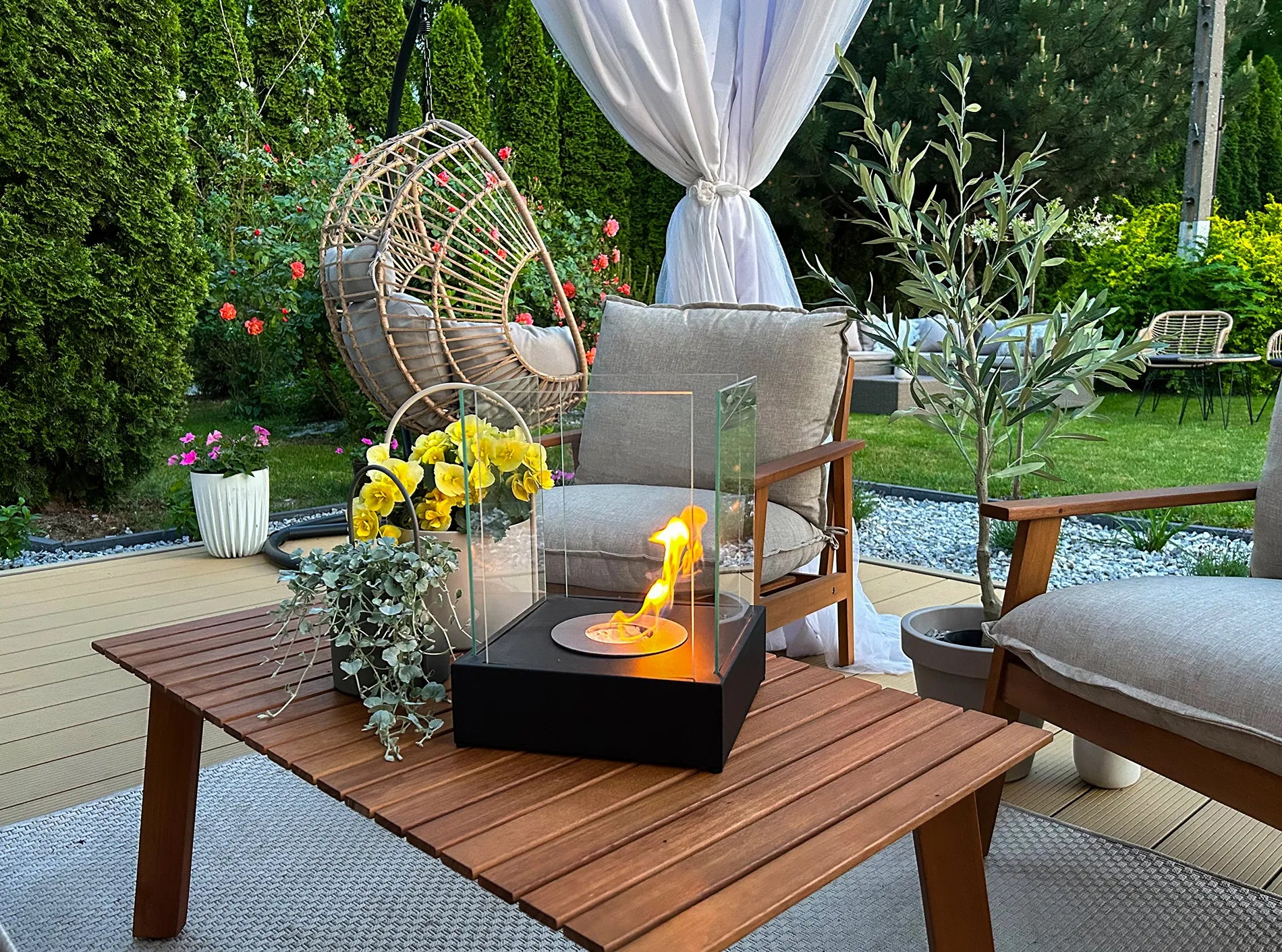 one.Luma260 Design Tischkamin in Schwarz