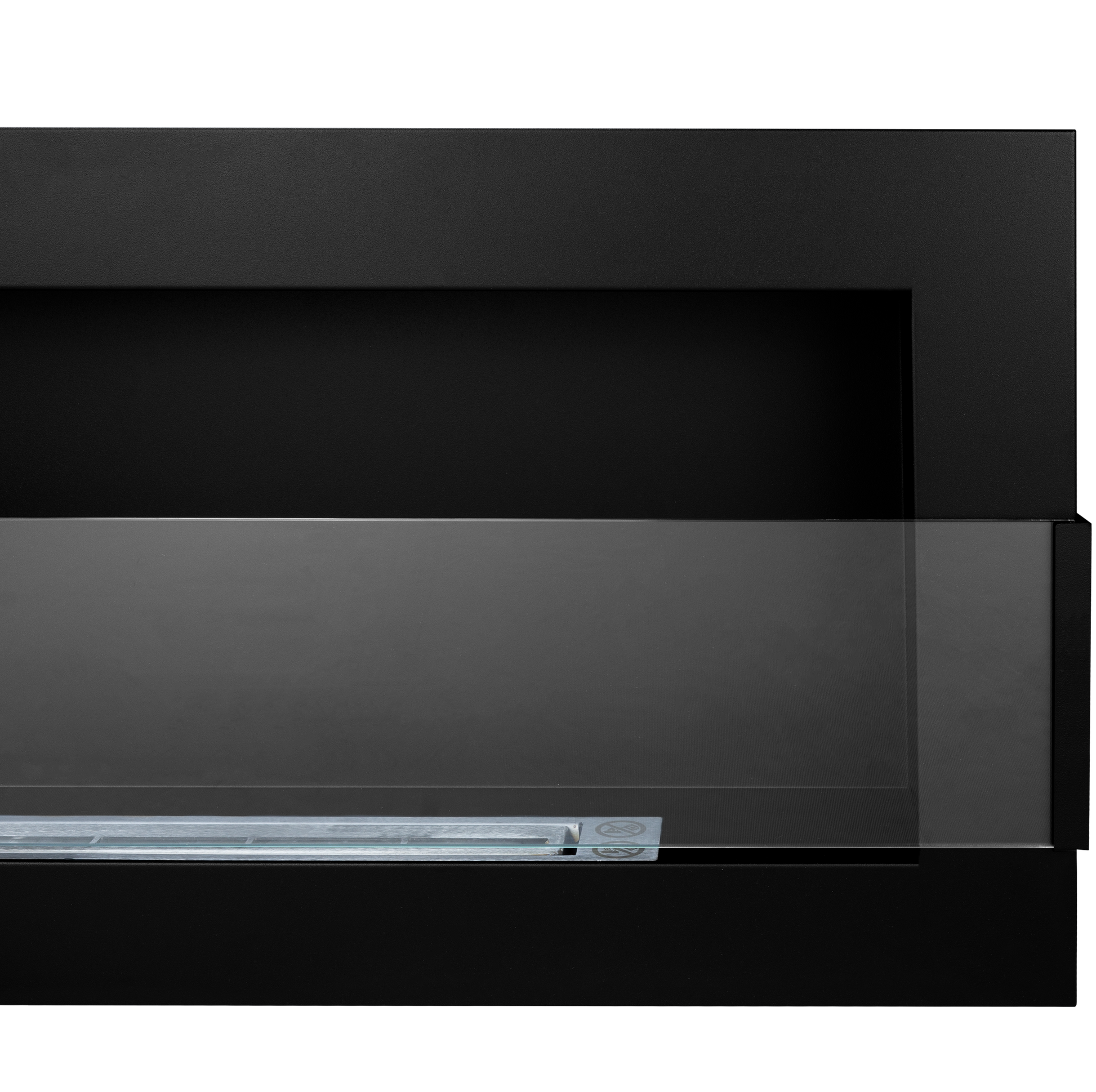 Elegant Wandkamin 900x400 in schwarz