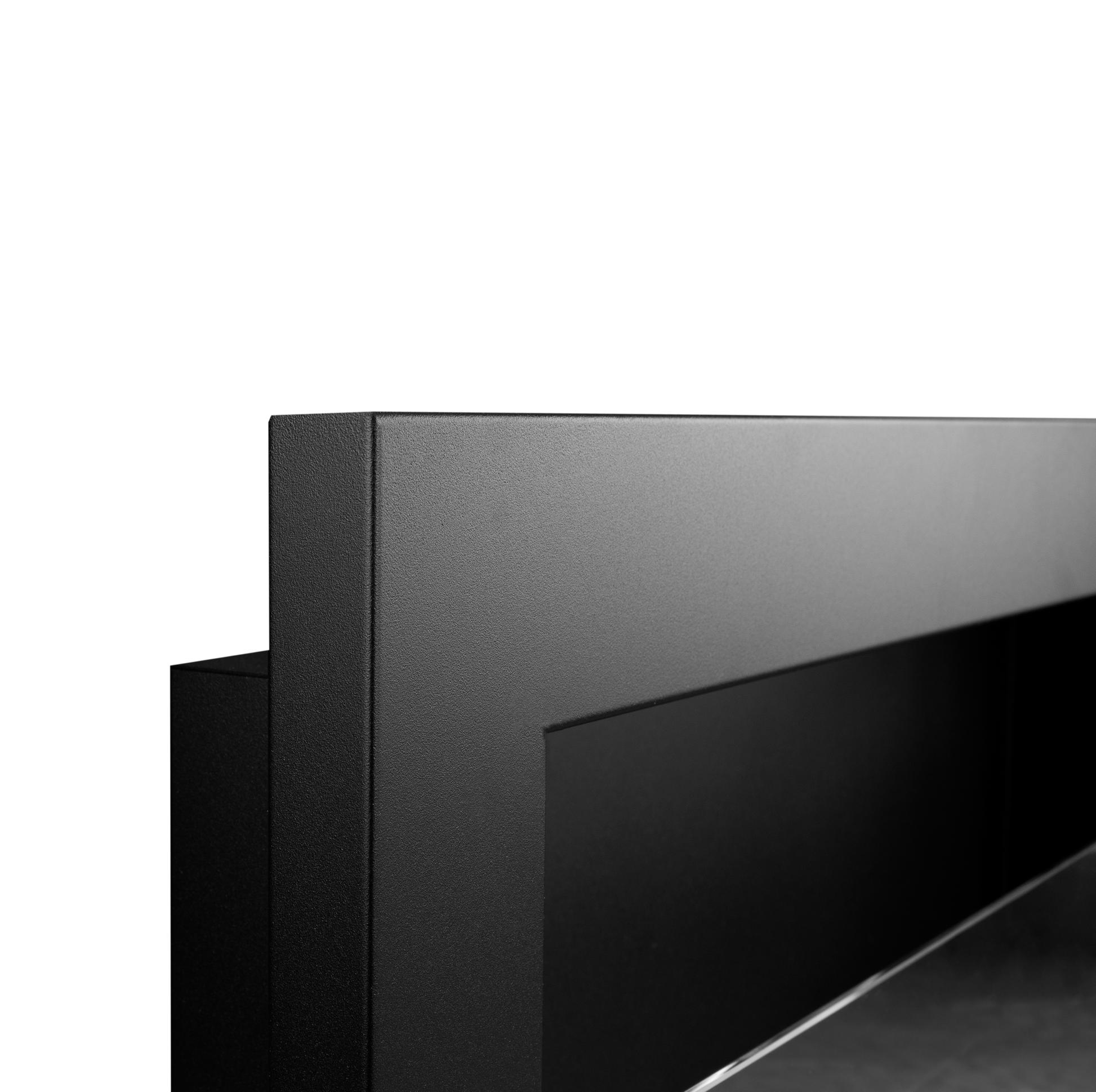 Elegant Wandkamin 900x400 in schwarz