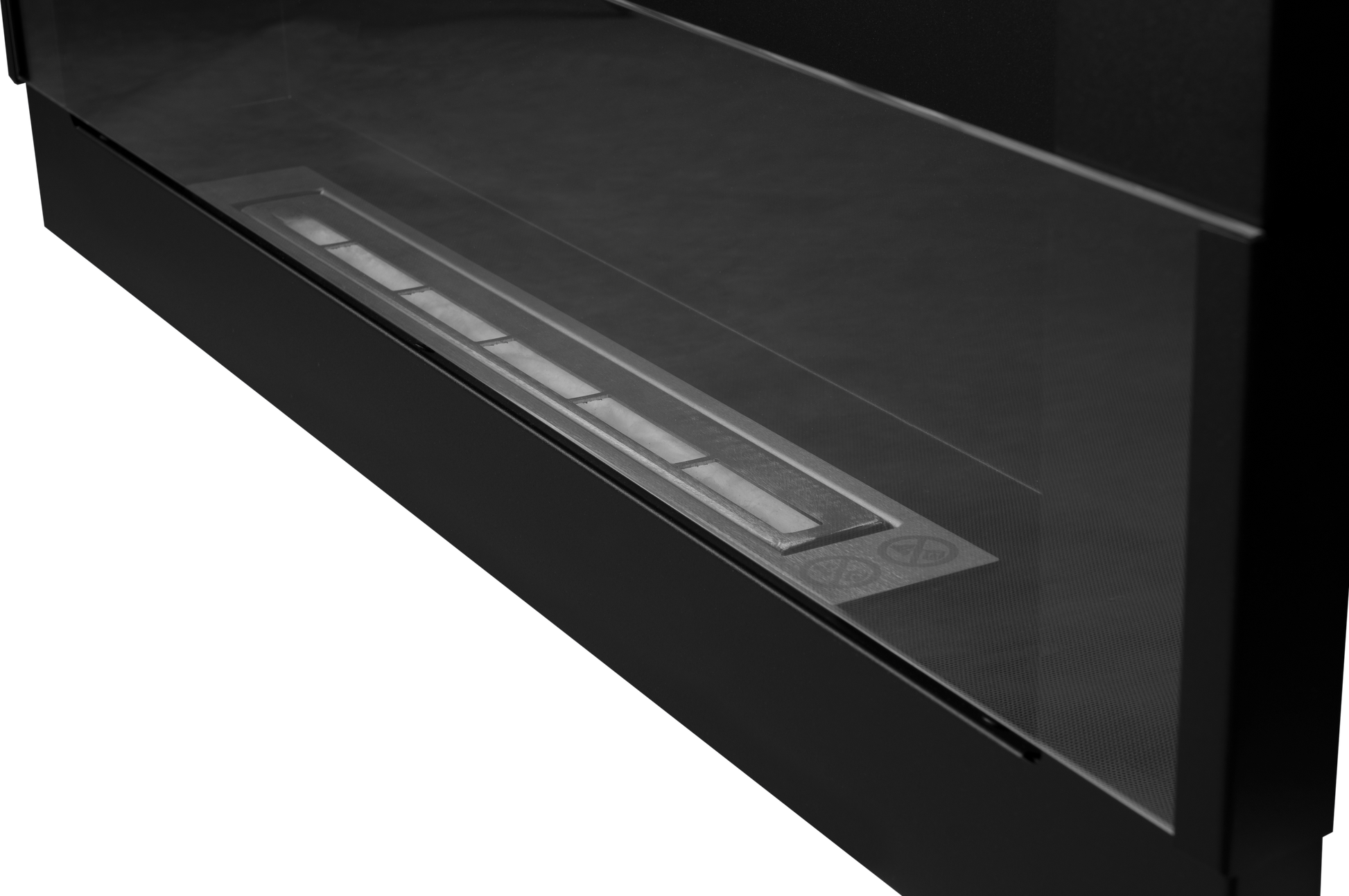 Elegant Wandkamin 900x400 in schwarz