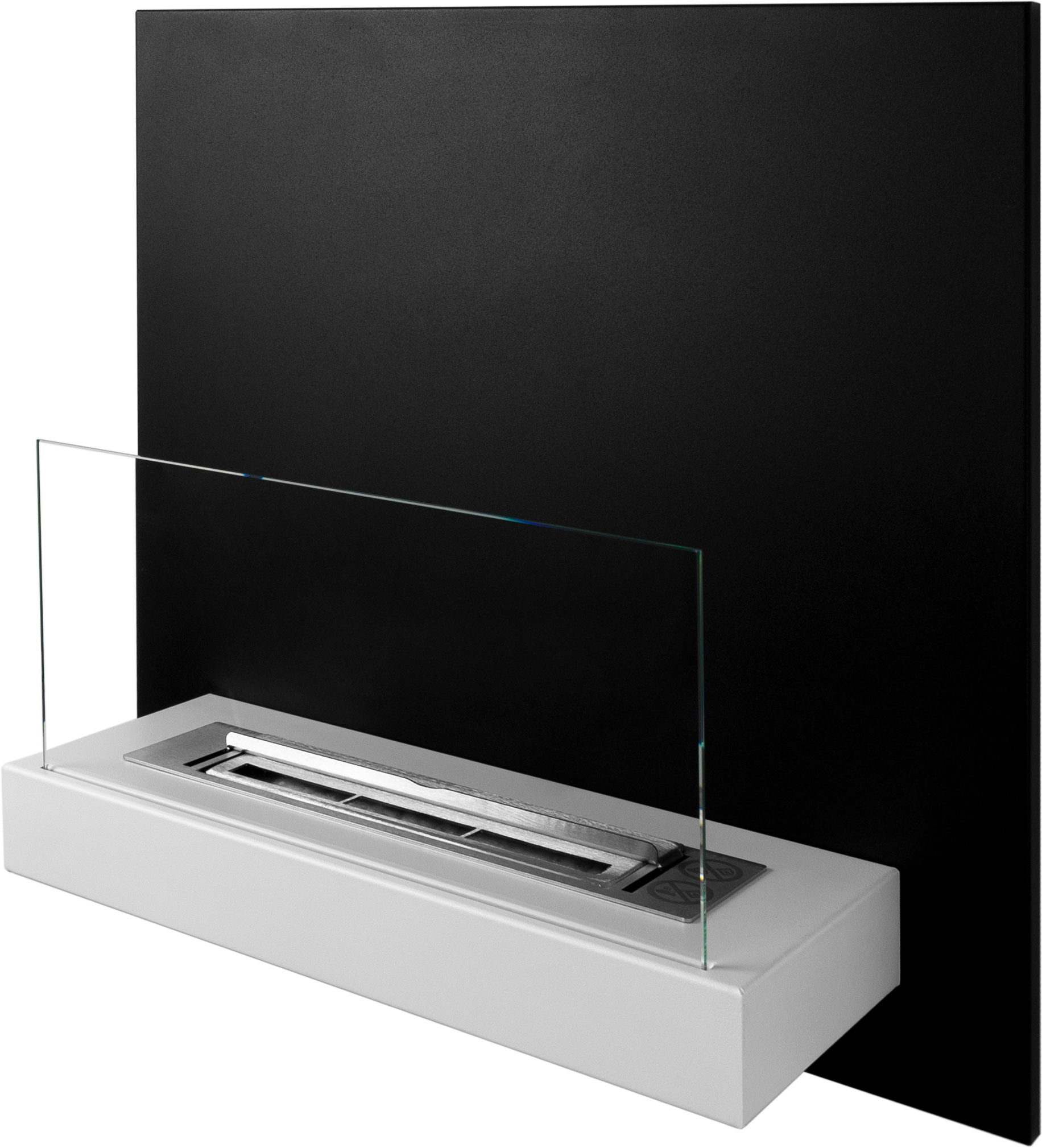Wall Bioethanol-Wandkamin in Weiß