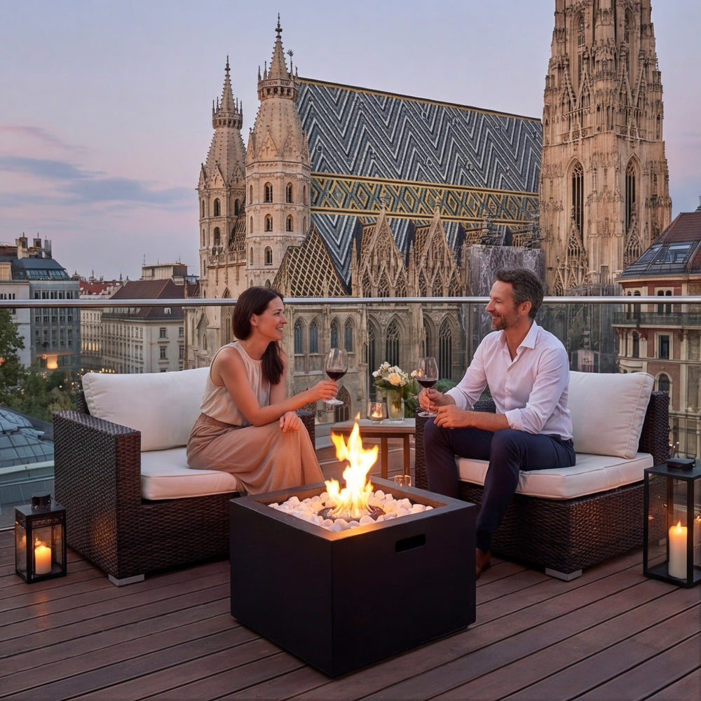 Fire & Flame Bioethanol-Feuerstelle für Terrasse und Garten