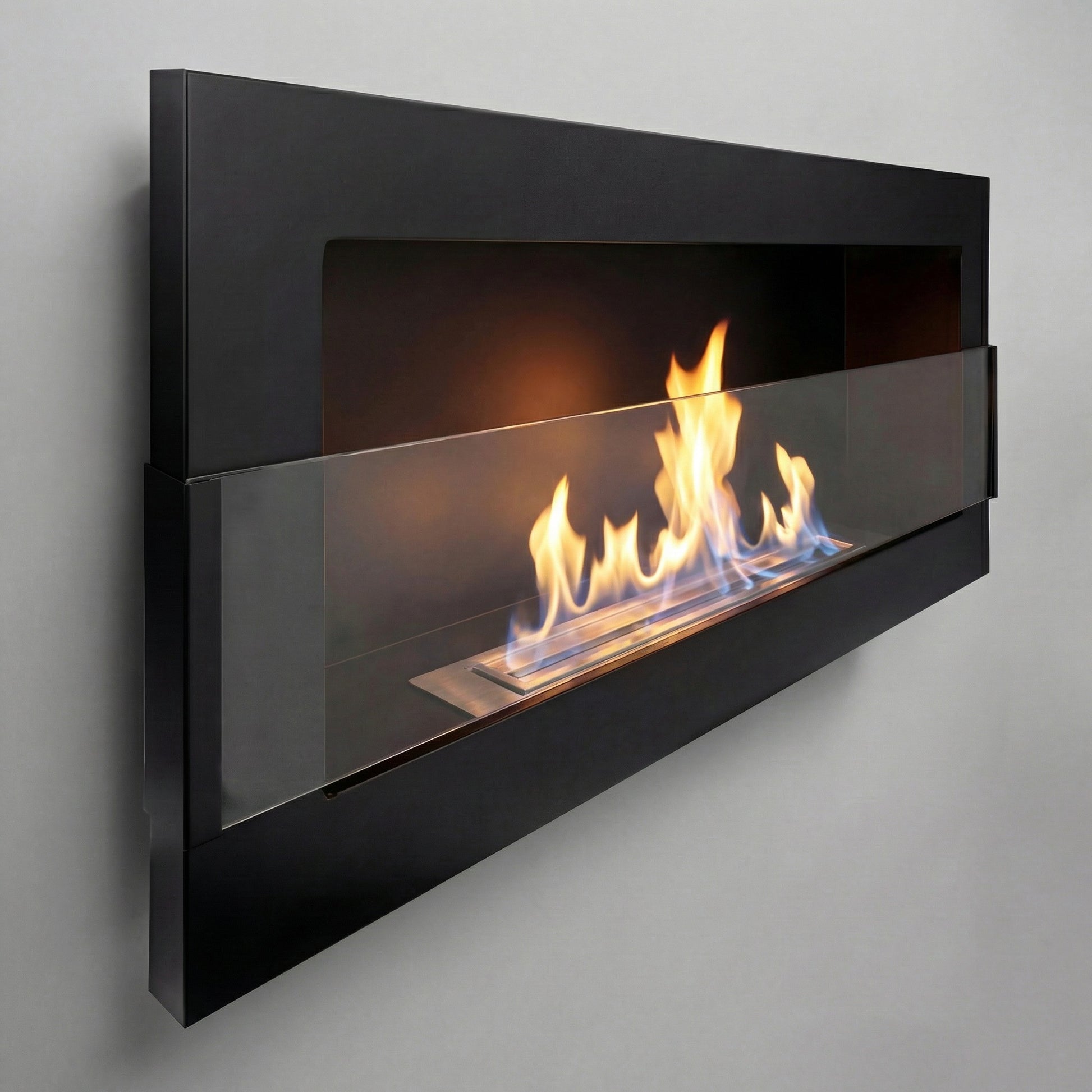 Bioethanol Wandkamin Elegant 900×400 – edles Designfeuer für stilvolle Innenräume