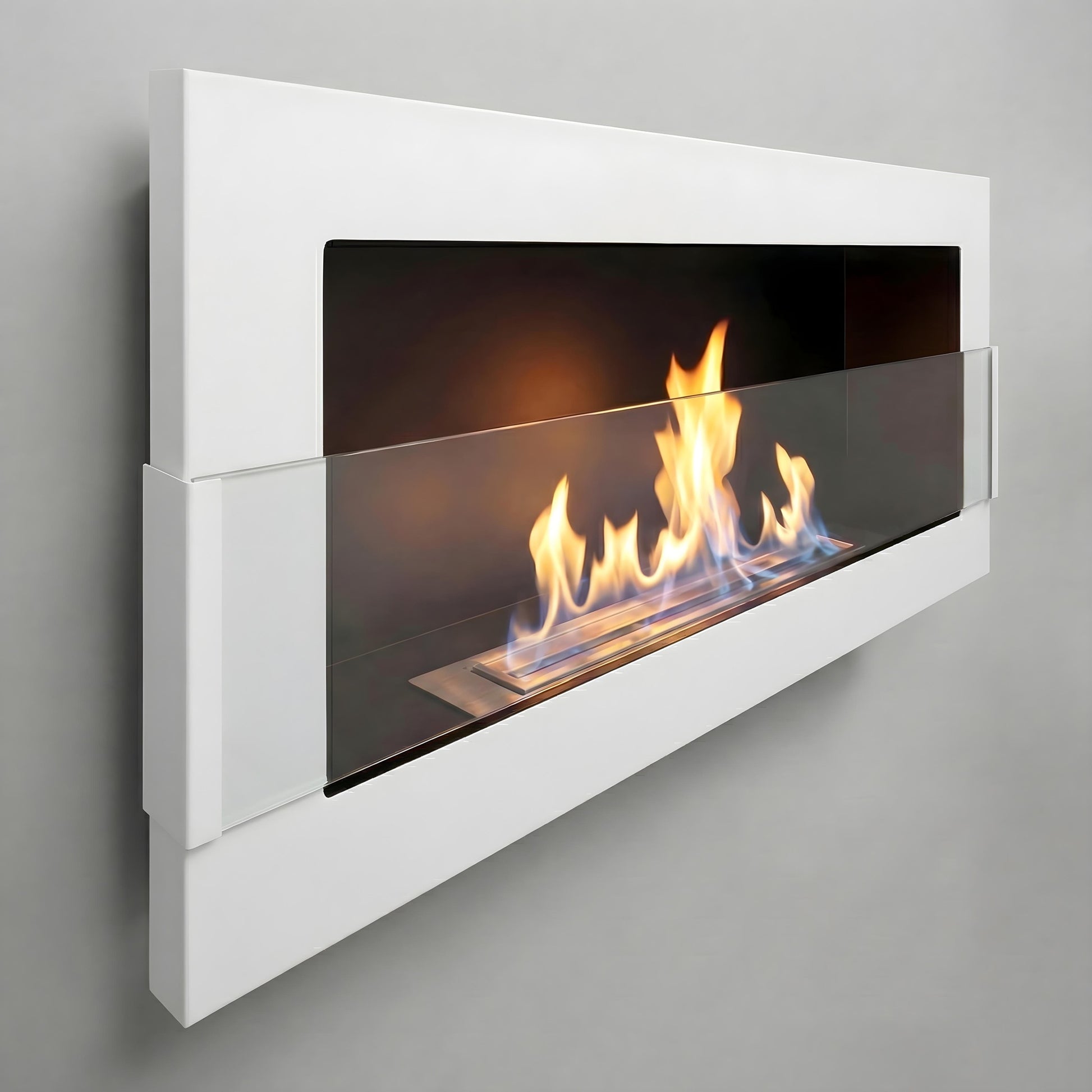 Bioethanol Wandkamin Elegant 900×400 – edles Designfeuer für stilvolle Innenräume