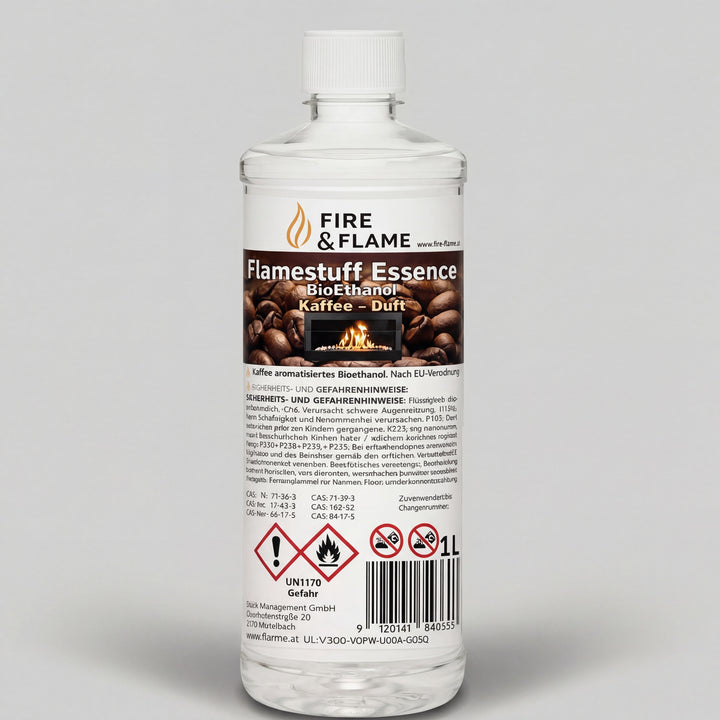 Flamestuff Essence Kaffee 1 L – Bioethanol mit Kaffeeduft