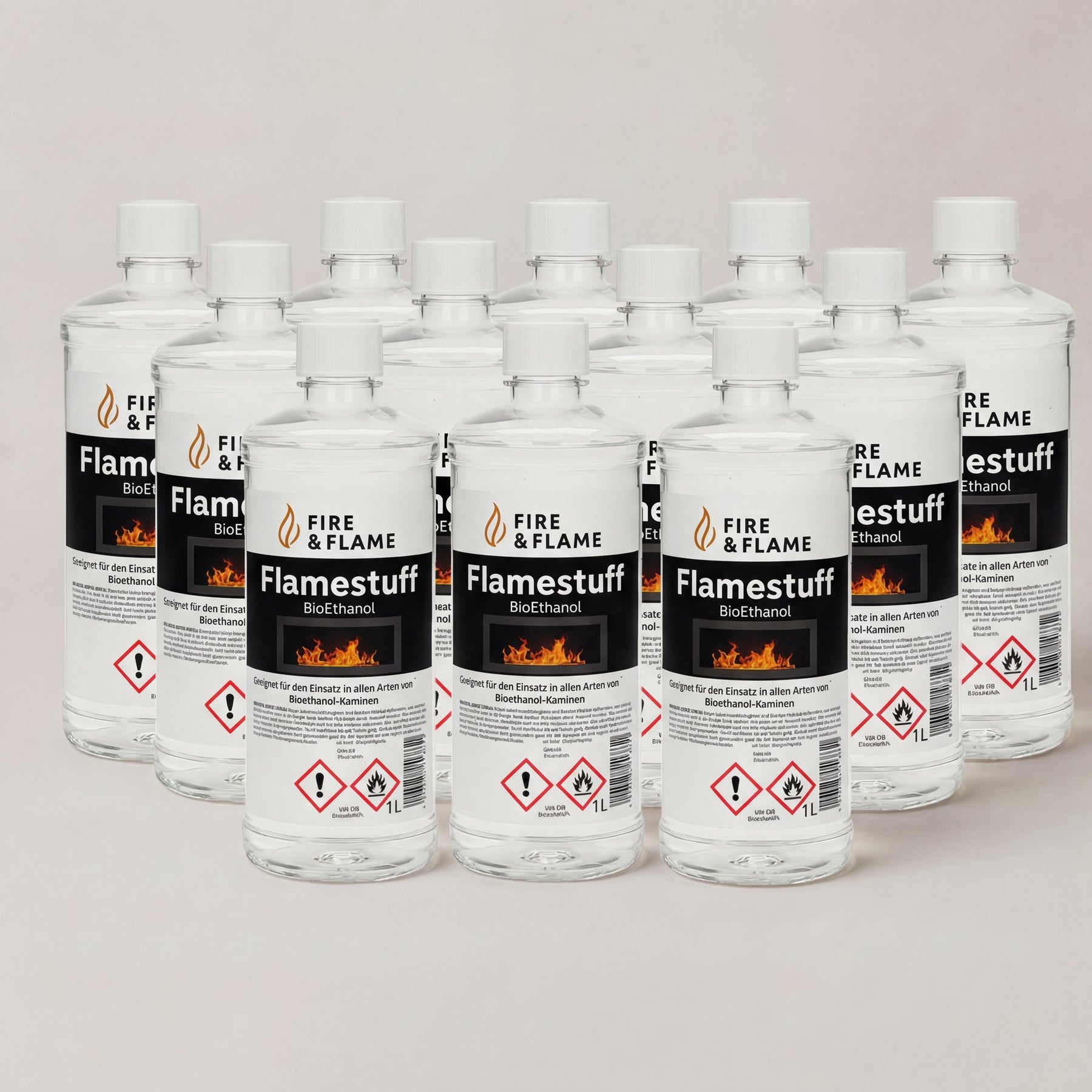 Flamestuff Bioethanol 96,6 % Vorratspaket – Kaminbrennstoff für Ethanolkamine