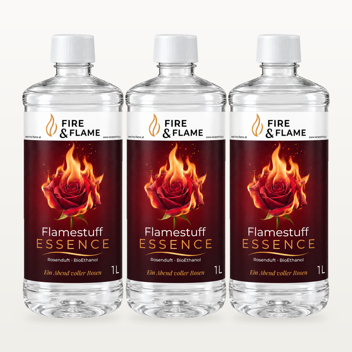 Flamestuff Essence Rose Vorratspaket – Bioethanol mit Rosenduft