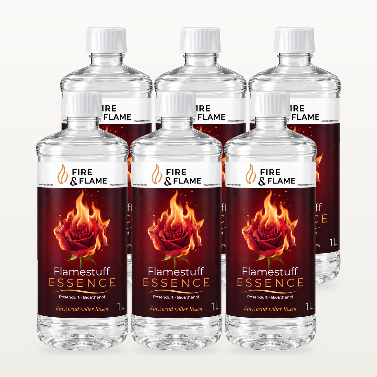Flamestuff Essence Rose Vorratspaket – Bioethanol mit Rosenduft