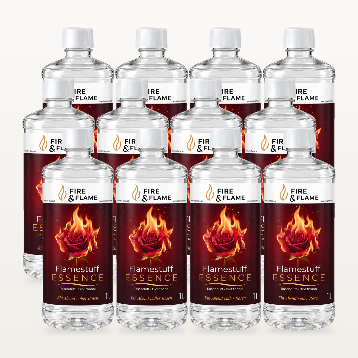 Flamestuff Essence Rose Vorratspaket – Bioethanol mit Rosenduft