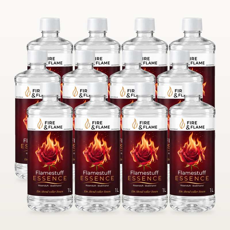 Flamestuff Essence Rose Vorratspaket – Bioethanol mit Rosenduft
