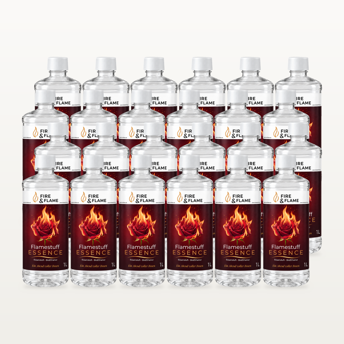 Flamestuff Essence Rose Vorratspaket – Bioethanol mit Rosenduft