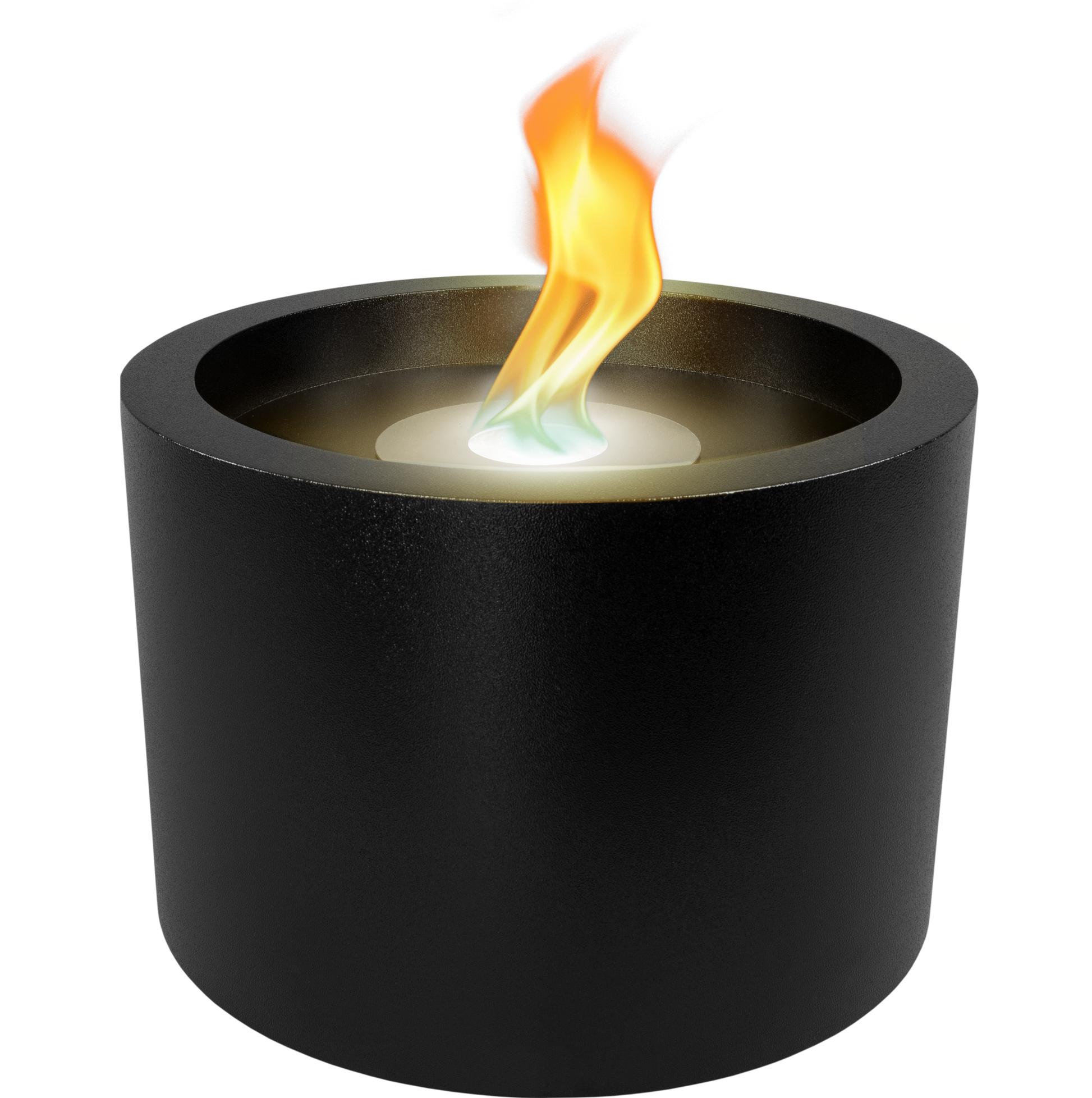 Solis 475 Runde Outdoor Feuerschale in Schwarz