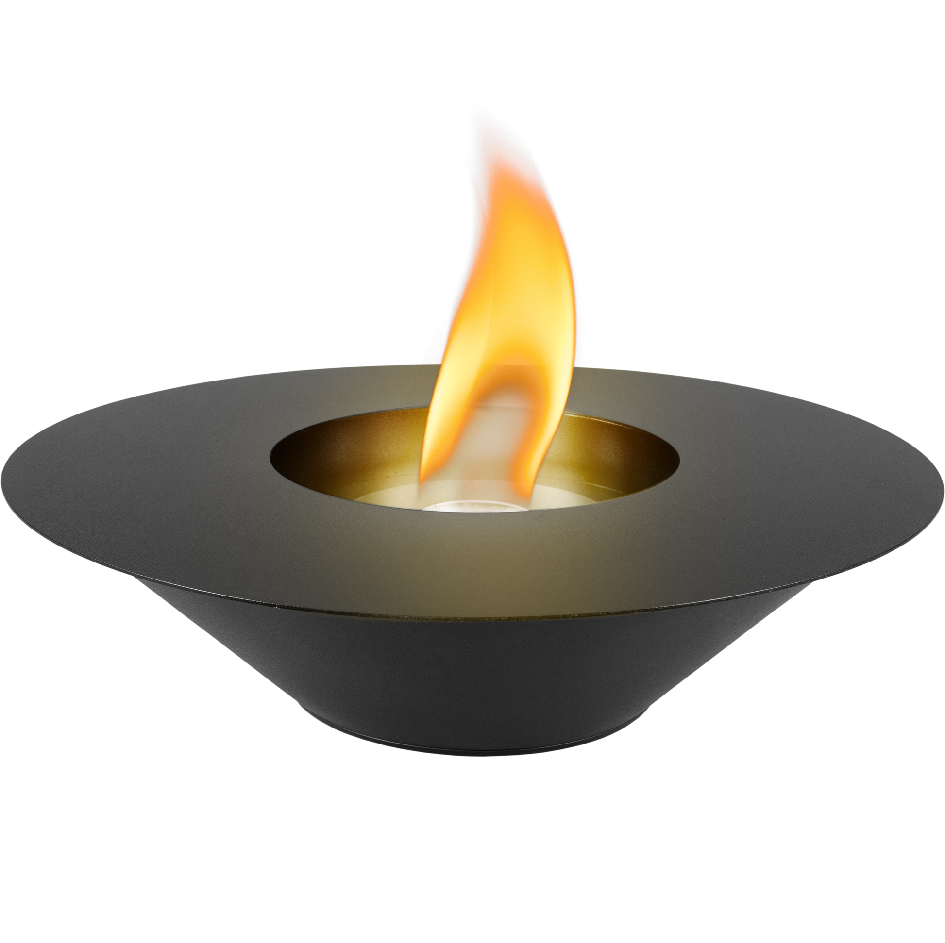 Sun Runde Bioethanol-Feuerschale in Schwarz