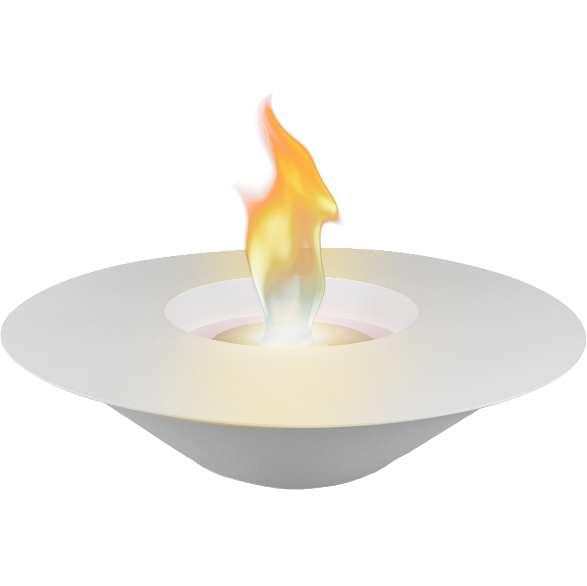 Sun Runde Bioethanol-Feuerschale in Weiß