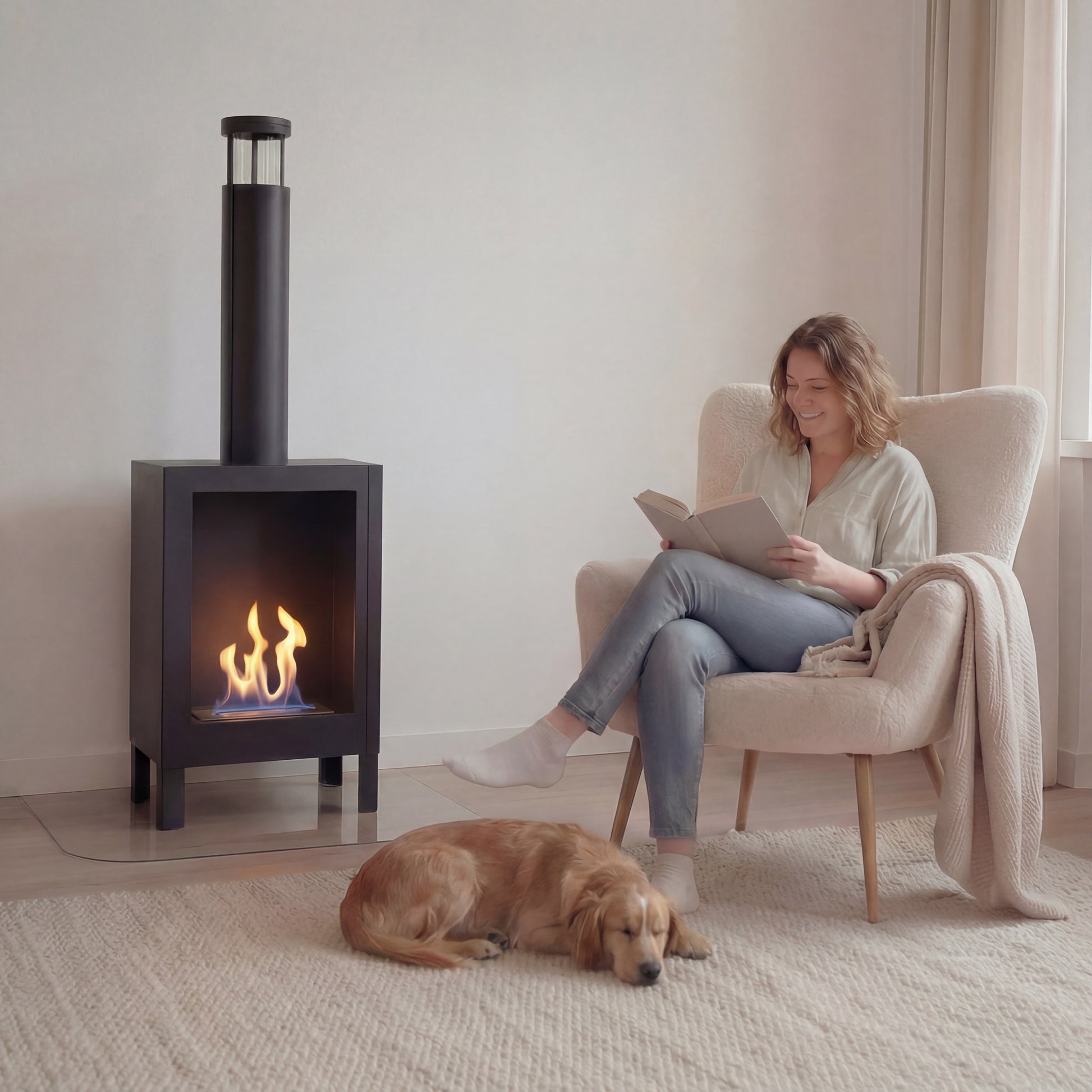 Bioethanol Standkamin Classic – elegantes Design & echte Flamme