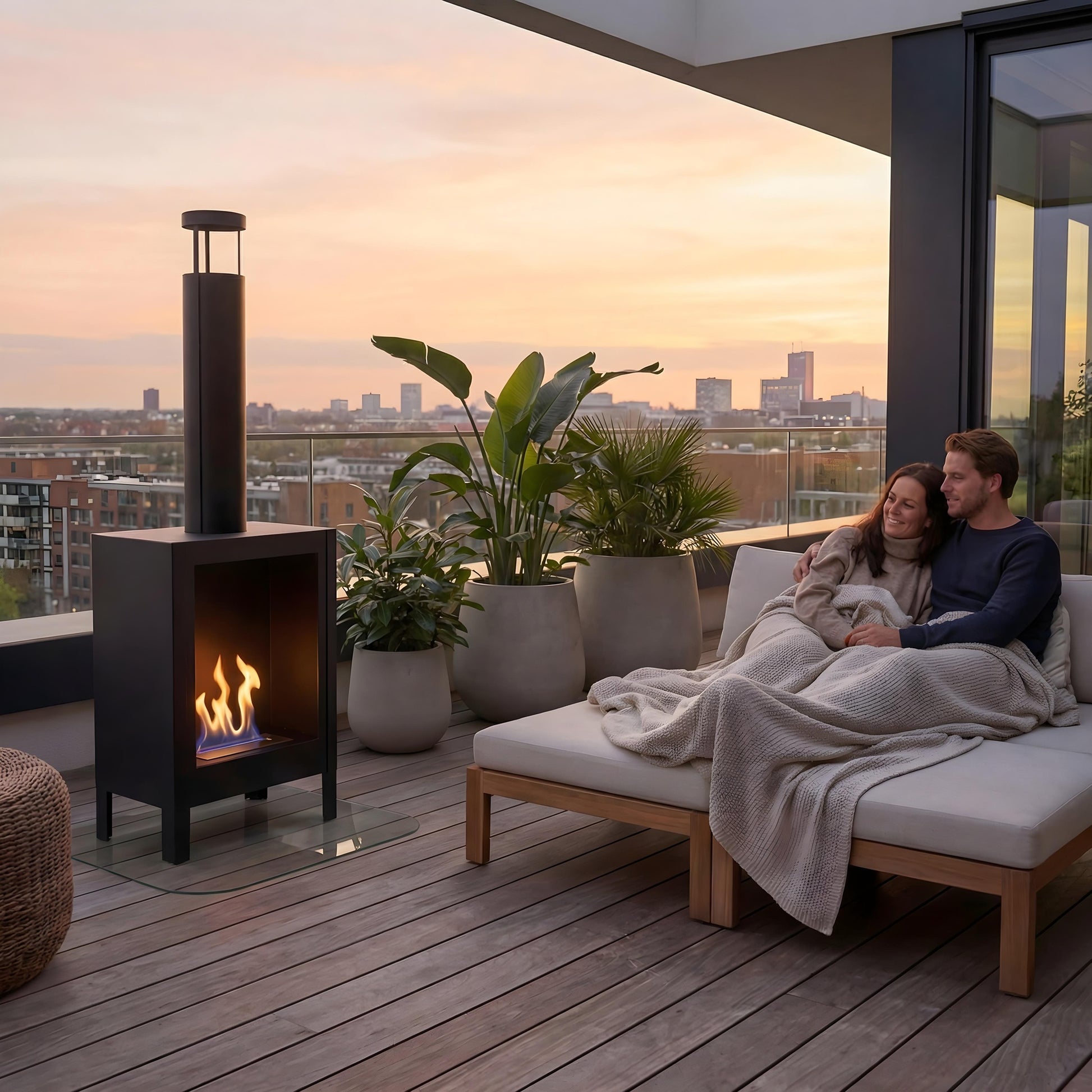 Bioethanol Standkamin Classic – elegantes Design & echte Flamme