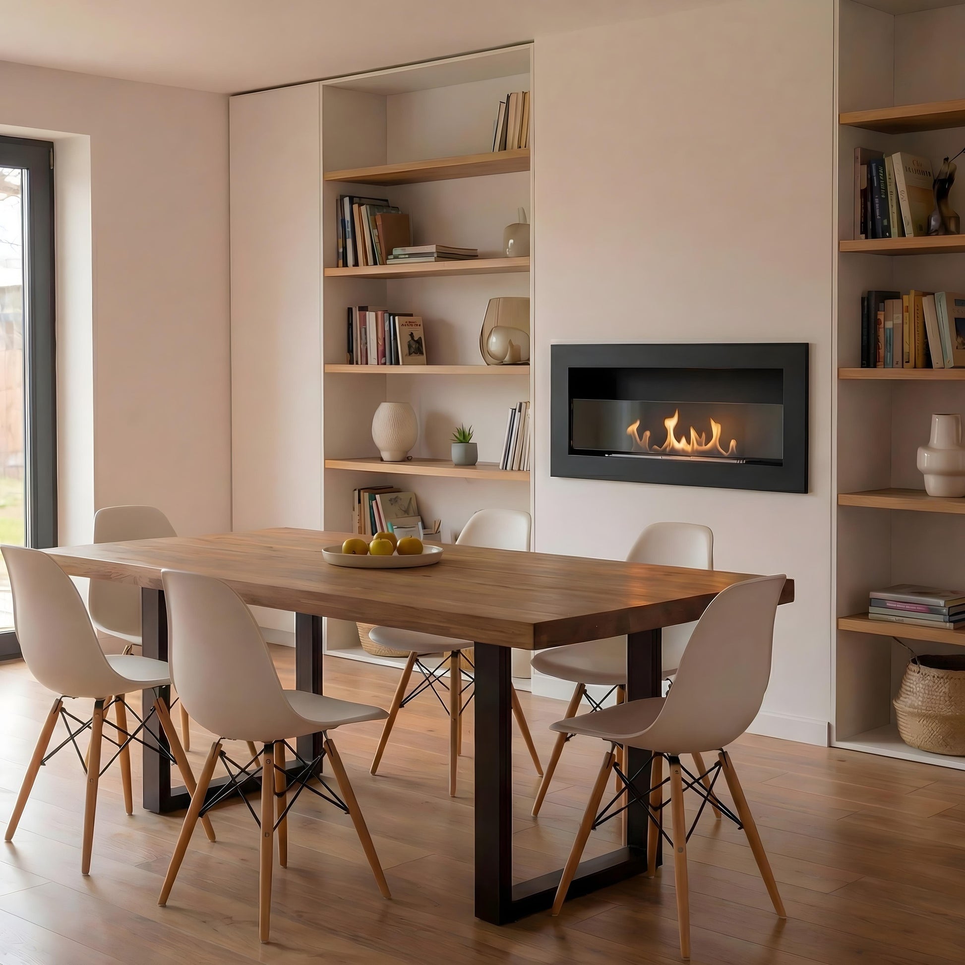Bioethanol Wandkamin Elegant 900×400 – edles Designfeuer für stilvolle Innenräume