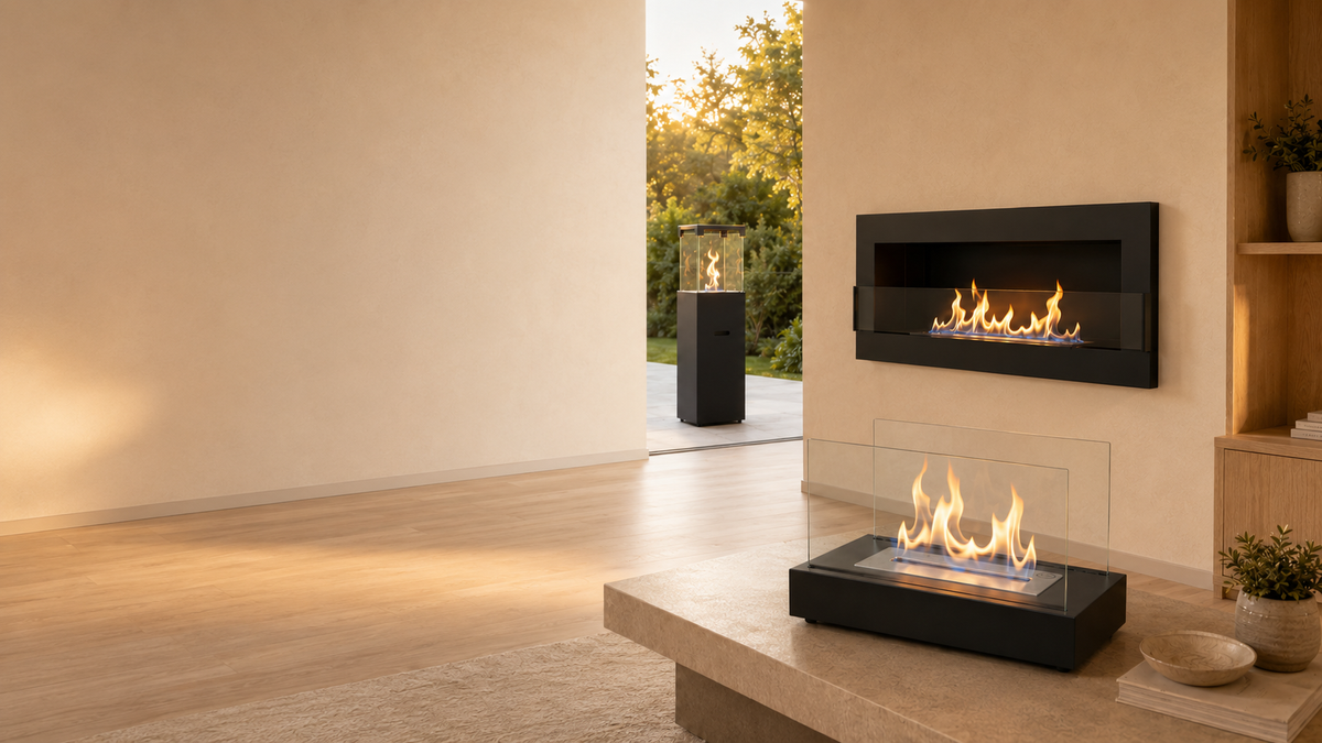 Fire & Flame Bioethanol-Kamine im Wohnraum