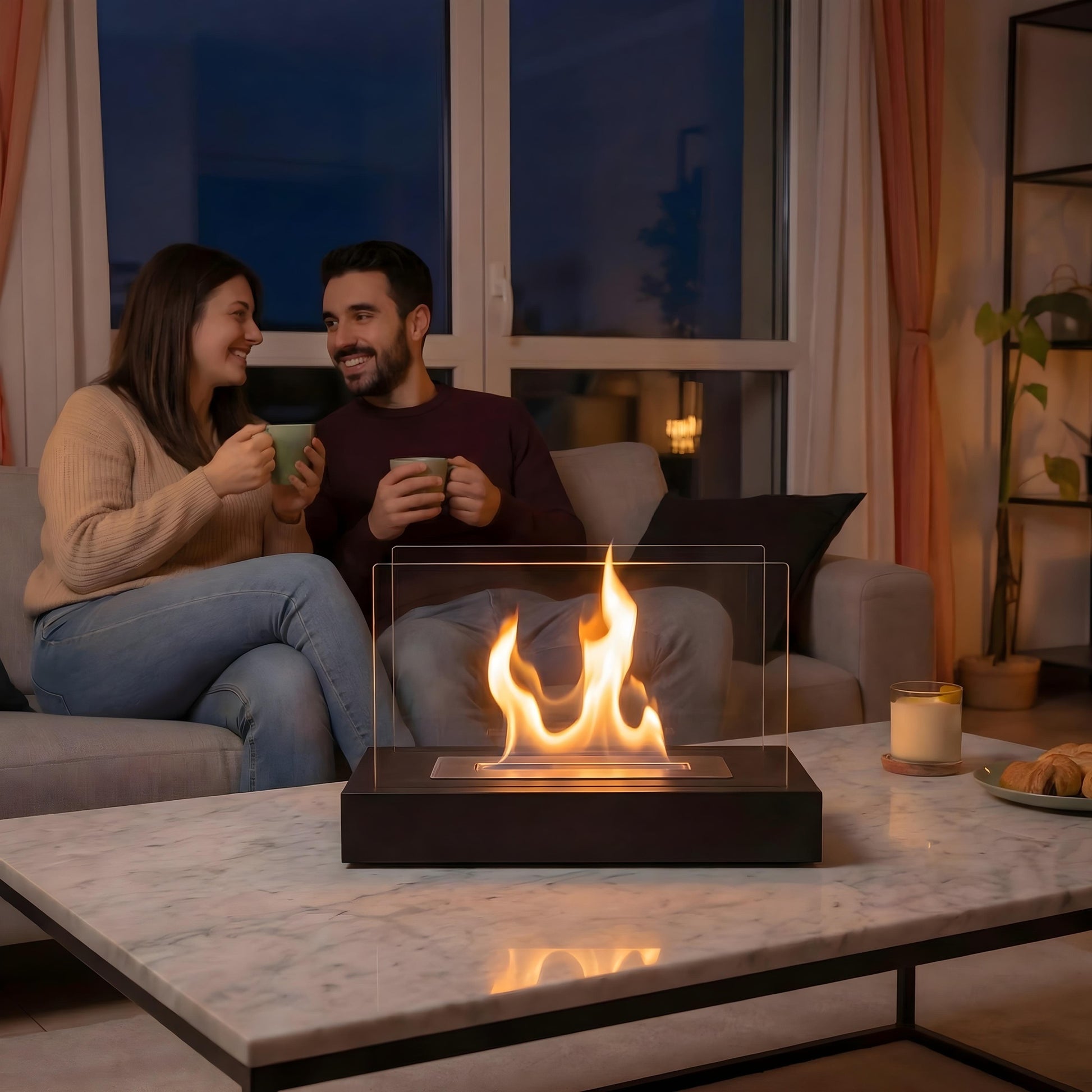 Bioethanol Tischkamin Flair – modernes Flammen-Design für stilvolle Wohnräume