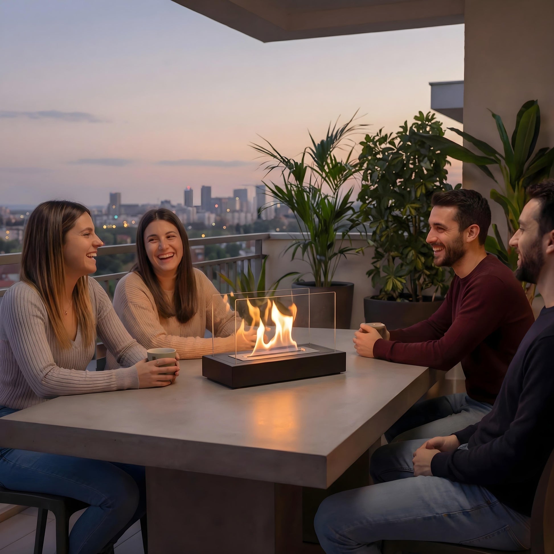 Bioethanol Tischkamin Flair – modernes Flammen-Design für stilvolle Wohnräume