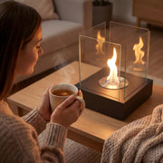 Tischkamin Luma260 – Bioethanol Tischfeuer mit 2 kW Zusatzwärme