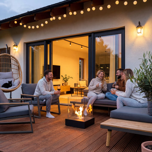 Bioethanol Feuerstelle Luma400 Starterpaket – stilvolles Feuer für Terrasse & Garten