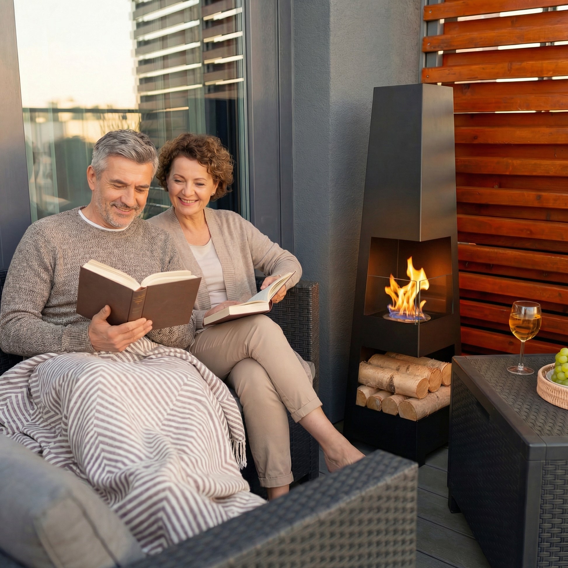 Bioethanol Standkamin Modern – stilvolles Designfeuer für Innen & Außen