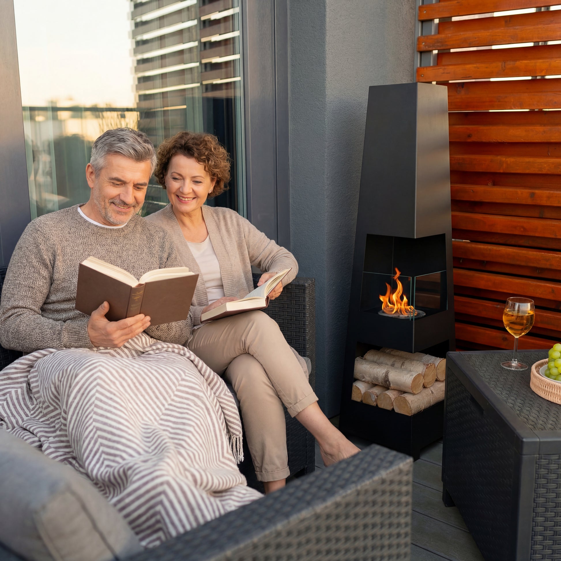 Bioethanol Standkamin Modern – stilvolles Designfeuer für Innen & Außen